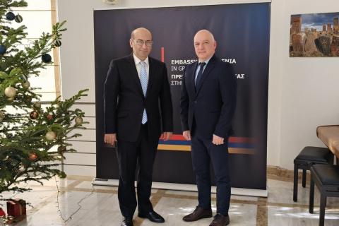 Greece Committee Director of Armenia Pan-Armenian Fund visits Armenian Embassy in Greece