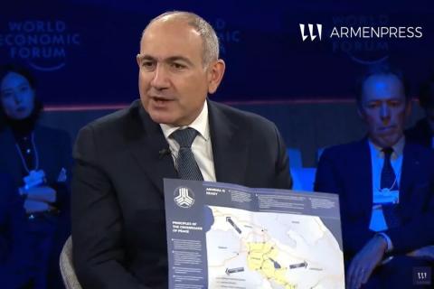 Armenia to continue advancing peace agenda without giving up, Pashinyan says in Davos