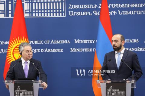 Հայաստանի և Ղրղզստանի ԱԳ նախարարների ճեպազրույցը