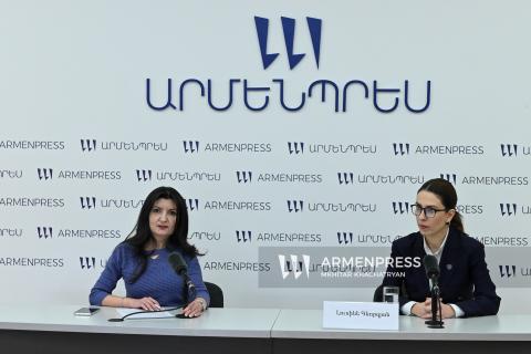 Conferencia de prensa de la presidenta del Comité de Turismo de Armenia