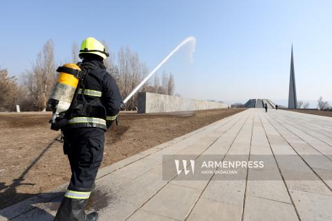 Учения “Организация и проведение работ по тушению пожара в Музее Геноцида армян”