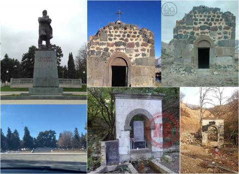 Images show systematic erasure of Armenian cultural heritage in Nagorno-Karabakh after Azerbaijani takeover