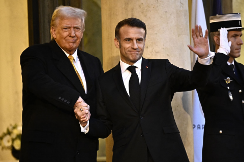 Macron and Trump have ‘frank conversation’ minutes before European meeting on Ukraine