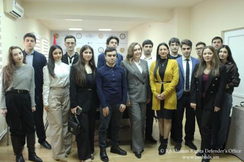 ՀՀ ՄԻՊ-ն ընդունել է Լոմոնոսովի անվան Մոսկվայի պետական համալսարանի երևանյան մասնաճյուղի ուսանողներին