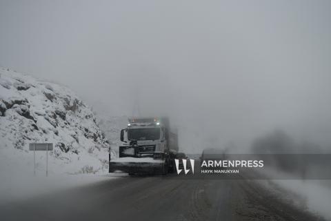 Լոռու մարզում ձյուն է տեղում է, Սյունիքի բարձրադիր գոտիներում մառախուղ է