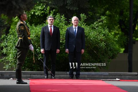 Official welcoming ceremony of Georgian President Mikheil Kavelashvili