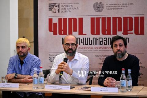 Press conference on premiere of Karl Marx: Confessions play