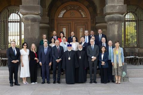 Catholicos of All Armenians meets with EU ambassadors to Eastern European and Central Asian countries