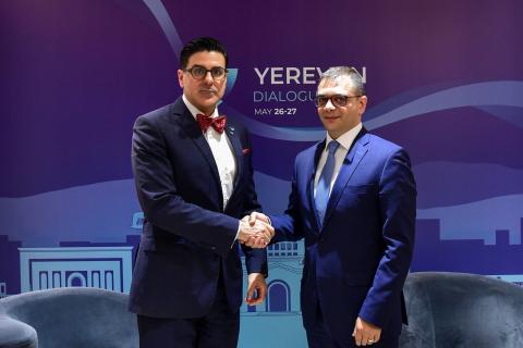 Deputy FM Robert Abisoghomonyan meets ICC Registrar Osvaldo Zavala Giler