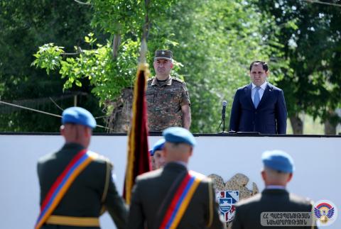 Defense Minister, top brass visit peacekeepers on int’l day