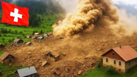 Mud and rock bury Swiss village after glacier collapse, one person missing