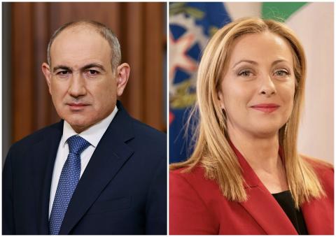 Pashinyan congratulates Italy’s Meloni on national holiday