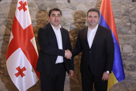 Armenian Speaker of Parliament meets with Georgian counterpart