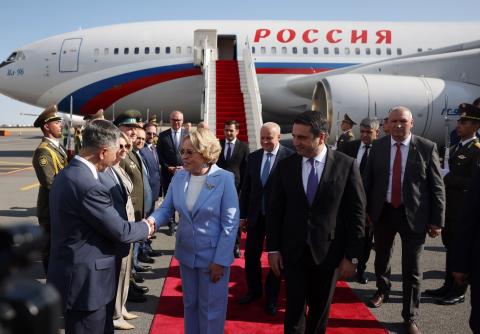 Russia’s Matviyenko arrives in Armenia