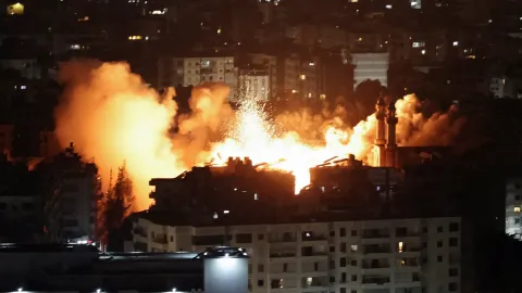 Israel attacks suburbs of Beirut, targeting alleged Hezbollah ‘drone factories’