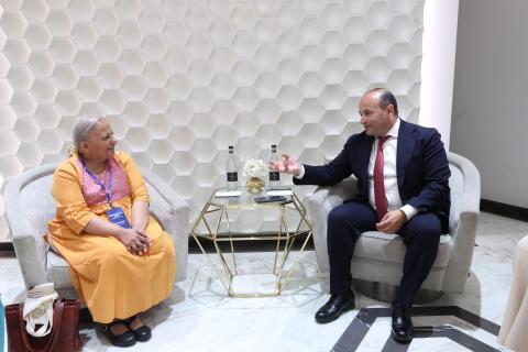 ՀՀ ԱՍՀ նախարարը քննարկում է ունեցել Հնդկաստանի Ինքնազբաղված կանանց ասոցիացիայի տնօրենի հետ