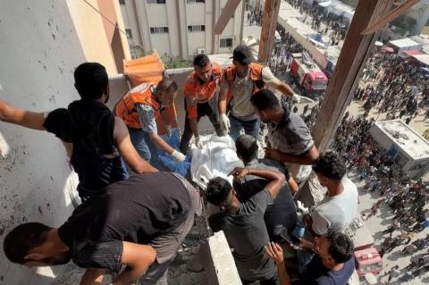 Macron a qualifié d’inacceptable le ciblage d’un hôpital dans la bande de Gaza par les forces israéliennes