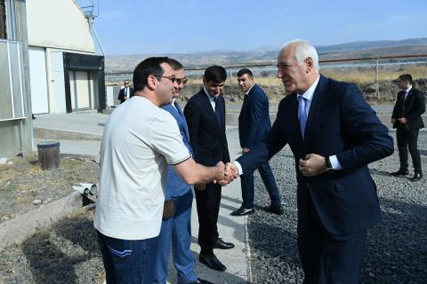 President Khachaturyan visits wine factory and greenhouse complex in Aragatsotn
