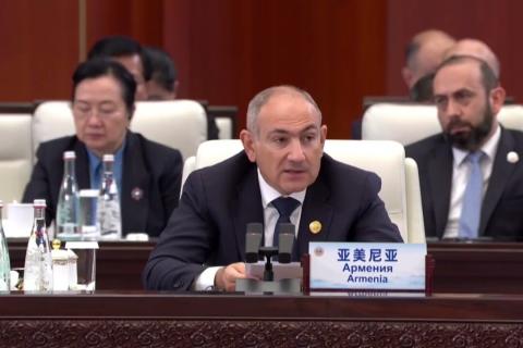 سخنرانی نخست‌وزیر جمهوری ارمنستان در نشست با فرمت «سازمان همکاری شانگهای+» در چهارچوب اجلاس سازمان همکاری شانگهای