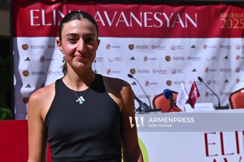 Conferencia de prensa de la tenista armenia Elina Avanesyan