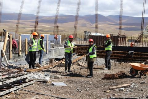 Աշոցքում շարունակվում են լայնածավալ շինարարական աշխատանքները