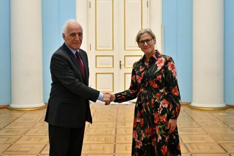 Le président de la République et le nouvelle ambassadrice de Suède discutent des développements régionaux