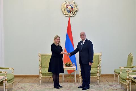 Le Président de la République d'Arménie et la nouvelle ambassadrice de Suisse ont discuté des questions prioritaires de l’agenda de la coopération multisectorielle