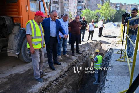 იერევნის 22 მისამართზე საკანალიზაციო სისტემა მოდერნიზდება