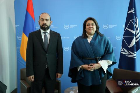 Canciller de Armenia se reunió con la directora del Fondo Fiduciario de las Víctimas de la CPI