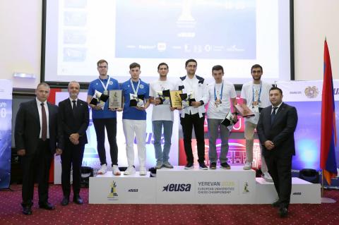 Студенты Государственного института физической культуры и спорта Армении завоевали золото на Чемпионате Европы по шахматам среди студентов