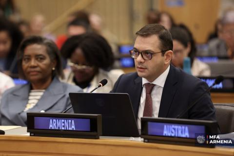 Vicecanciller de Armenia pronunció un discurso en el espacio "Mujeres, Paz y Seguridad"