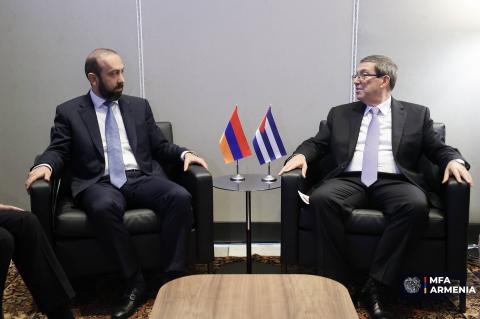 UNGA High-Level Week: Armenian, Cuban FMs discuss development of cooperation