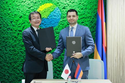 Ճապոնիան Հայաստանին կտրամադրի շուրջ 1.7 մլն ԱՄՆ դոլար. Համբարձում Մաթևոսյանն ու Աոկի Յուտական համաձայնագիր են կնքել