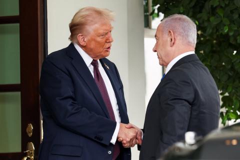 Trump welcomes Netanyahu to White House