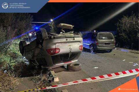 Ավտովթար Արմավիրի մարզում. 2 մարդ հոսպիտալացվել է