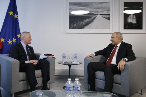 სომხეთის რესპუბლიკის პრემიერ-მინისტრი ევროპის საბჭოს ადამიანის უფლებათა კომისარს შეხვდა