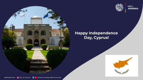 Armenian Embassy in Cyprus extends Independence Day greetings