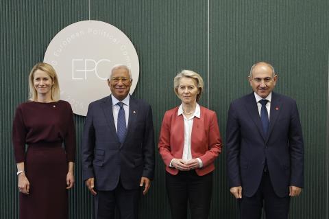 Rencontre entre Nikol Pashinyan, António Costa et Ursula von der Leyen