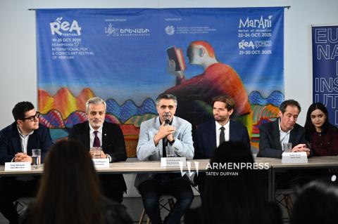 المؤتمر الصحفي للمهرجان الدولي السابع عشر للفنون البصرية والفنون وأفلام الرسوم المتحركة "ReA" في يريفان