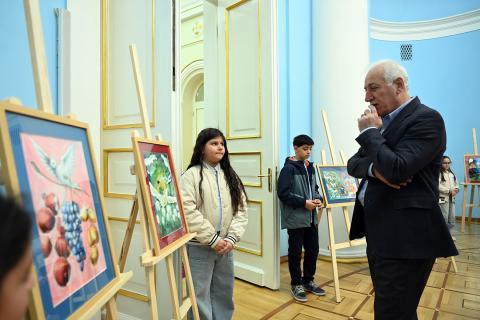 В Президентской резиденции открылась выставка, посвящённая 34-й годовщине независимости Армении