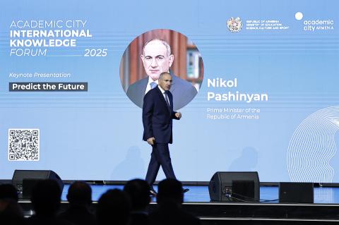 PM Pashinyan answers questions during Academic City: International Knowledge Forum