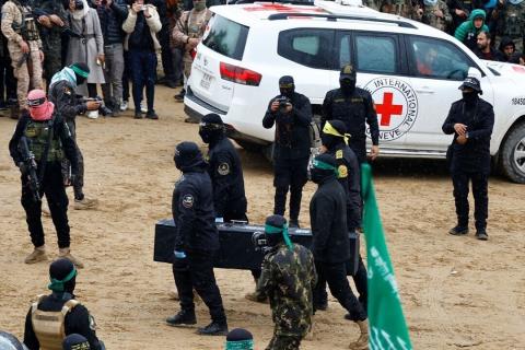 Hamas hands over apparent remains of two dead hostages to Israel