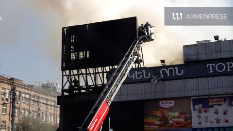 Ministerio del Interior explica la causa del incendio en el centro comercial Yerevan City