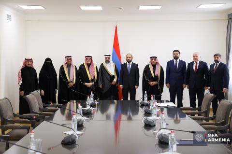 外长会见了由沙亚友好小组主席率领的代表团