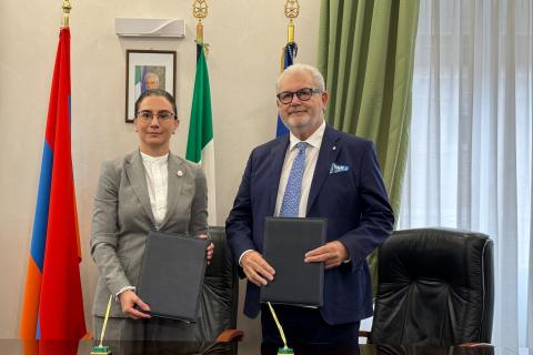 亚美尼亚总检察长与意大利最高上诉法院军事检察长签署谅解备忘录