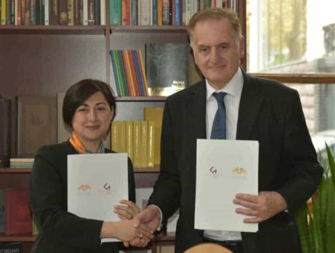 Открытие грузинского уголка и подписание меморандума. Национальные библиотеки Армении и Грузии расширяют сотрудничество