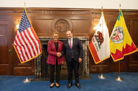 Armenian Ambassador to U.S. meets Los Angeles Mayor to discuss cooperation opportunities