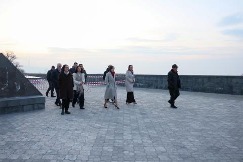 Culture Minister again inspects maintenance work at Armenian Genocide Memorial
