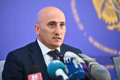 نشست خبری رئیس «کمیسیون مرکزی انتخابات» ارمنستان، واهان هوواکیمیان