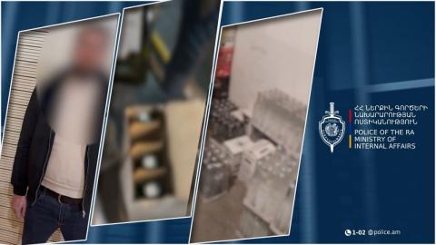 Քրեական ոստիկաններն առգրավել են 513 շիշ կեղծ խմիչք